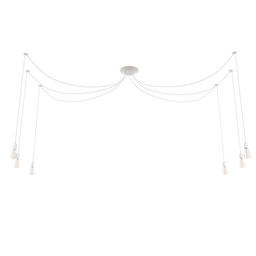 Светильник BayerLux «Скин паук», 6×40 Вт, E27, 30×30×20-150 см, белый