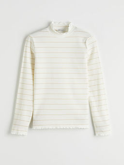 F?rf?rl? Dik Yaka ?izgili Kad?n Body