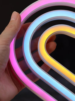 Неоновый LED ночник настольный "Native hearts", свечение mix (28*23 см)