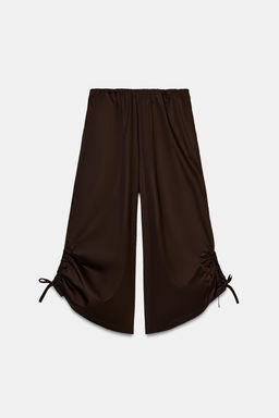 PANTAL?N CULOTTE BAJO AJUSTABLE / Marr?n chocolate - Zara фото 5