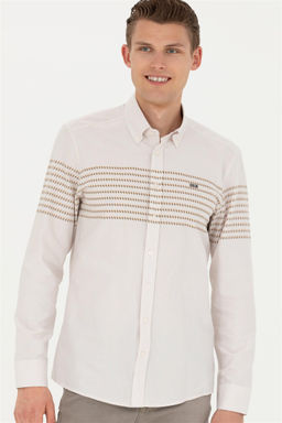 U. S. Polo Assn / Мужская рубашка с длинным рукавом Stone - U.s. polo assn фото 3