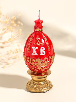 Свеча декоративная Пасхальное яйцо с орнаментом, 5.5?12 см, 105 г