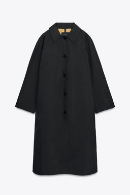 ZW COLLECTION LIMITED EDITION LONG BUTTON TRENCH COAT - Zara фото 9