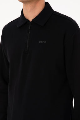 Erkek Regular Fit Yar_m Fermuarl_ Siyah Basic Sweatshirt - U.s. polo assn фото 7