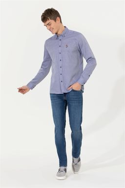 Рубашка мужская темно-синяя Uzunkol Basic - U.s. polo assn фото 4