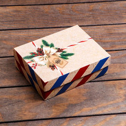 Цена за 5 шт. Подарочная коробка сборная Почта, 16,5 х 12,5 х 5,2 см - UPAK LAND фото 3