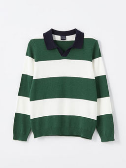 Polo Yaka Uzun Kollu Erkek ?ocuk Kazak