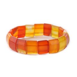 Браслет Ириска из натурального оранжевого агата