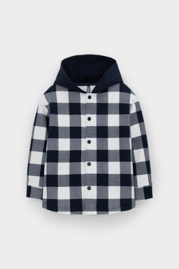 Crockid _ КР 302681/индиго,клетка виши к534 рубашка для мал