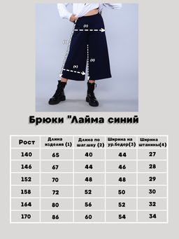 Брюки Лайма синий - Ладошки фото 14