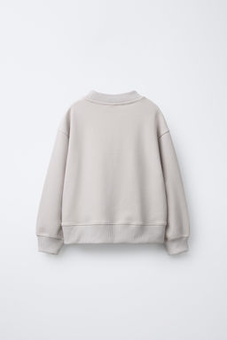 INTERLOCK SWEATSHIRT AND WIDE-LEG TROUSERS SET - Zara фото 3