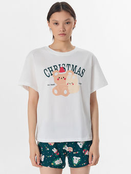 Комплект домашний женский с новогодним принтом - Mark formelle фото 3