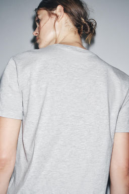 BASIC COTTON T-SHIRT - Zara фото 3