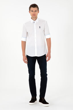 Мужская белая рубашка с длинным рукавом Неожиданная скидка в корзине - U.s. polo assn фото 4