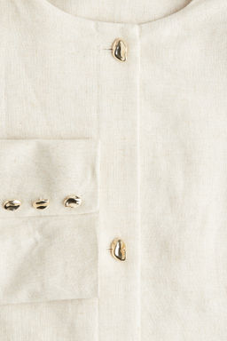 Chaqueta en mezcla de lino con peplum - H&m фото 3