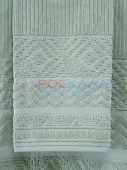 Махровое полотенце жаккардовое Соната оливковый ПМА-6603 (309) 70х140 - Росхалат фото 2