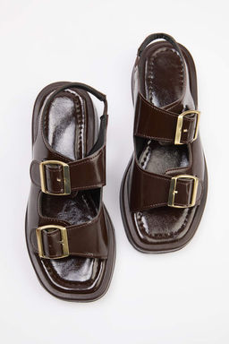 Trendyol Shoes Siyah Cift Tokal? Kad?n Kal?n Taban Sandalet 
TAKAW25SD00000 - Trendyolmilla фото 26