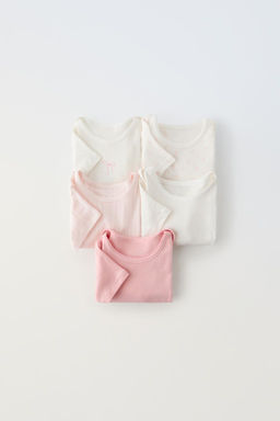PACK OF FIVE BODYSUITS WITH BOWS
