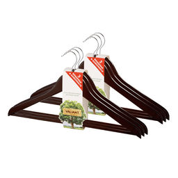 Набор вешалок дерев, 6 шт., прямых, с переклад., 44.5*23*1.2 см, кор.цвет, шт - Valiant фото 10