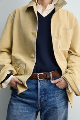 LIMITED EDITION SPLIT SUEDE LEATHER BELT - Zara фото 3