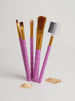 Набор кистей для макияжа "Neon Muse", 5 шт., purple