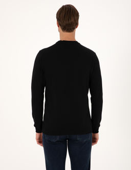 Siyah Regular Fit Sweatshirt - Pierre cardin фото 5