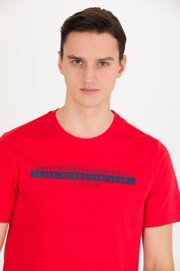 U. S. Polo Assn Мужская красная футболка с круглым вырезом - U.s. polo assn фото 2