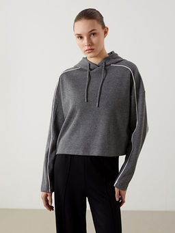 Kap??onlu Oversize Kad?n Sweatshirt Tunik