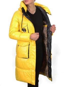 2187 YELLOW Куртка зимняя женская AIKESDFRS (200 гр. холлофайбера) - Fashion фото 8