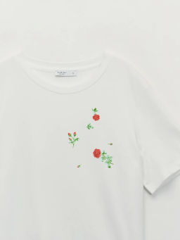 Футболка из хлопка с принтом / Zarina фото 9