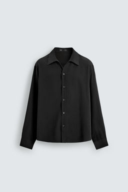 Рубашка Relaxed Fit флюидная черная