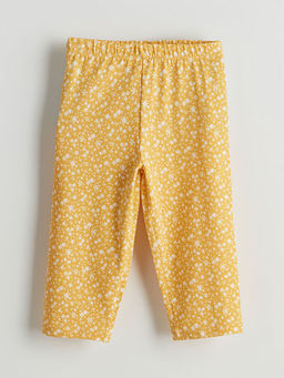 Beli Lastikli ?i?ekli K?z ?ocuk 3/4 Boy Tayt