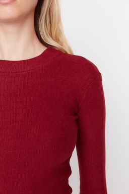 TRENDYOLMILLA Siyah Vucuda Oturan Mini Dik Yaka Fitilli Esnek Orme Kalem Elbise TWOAW21EL2244 фото 12