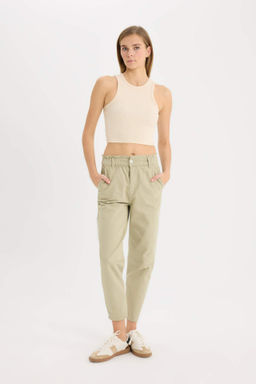 Paperbag Gabardin Pantolon Standart Paca Cepli - Defacto фото 3