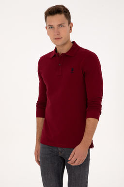 Erkek Bordo Basic Sweatshirt