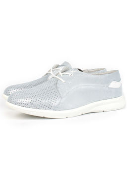 05-DF99-21P LT. BLUE Полуботинки женские спортивные (натуральная кожа)