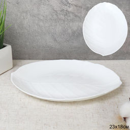 Блюдо сервировочное 230 мм Лист WL90 (white) /уп 6/24/