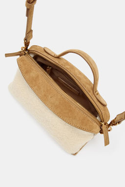 ELONGATED SHEARLING BAG - Zara фото 4
