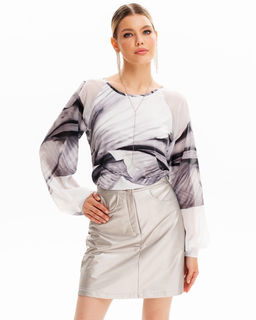 Блузка с шифоновым рукавом реглан 71.5.1 - Sahar art lab фото 2