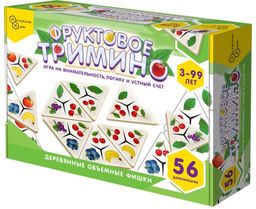 Игра "Фруктовое тримино" (треугольное домино) арт.8343 /14