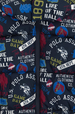 Темно-синее пальто для мальчика - U.s. polo assn фото 3