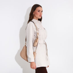 Сумка-багет на молнии, цвет бежевый - Simaland фото 7