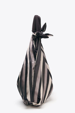 KNOTTED SATIN-EFFECT MAXI BUCKET BAG - Zara фото 5