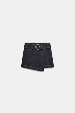 FALDA PANTAL?N Z1975 CRUZADA CINTUR?N / Azul - Zara фото 6