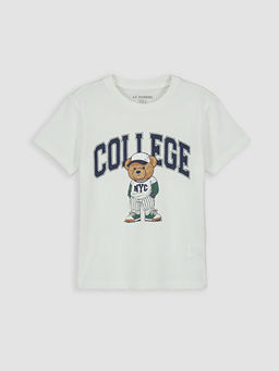 Bask?l? Erkek ?ocuk Pijama ?st