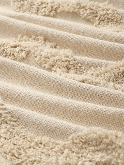 Плед «Этель», 125×150 см, с таффингом, бежевый