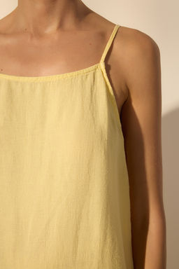 Trendyolmilla Sar? %100 Keten Dikis Detayl? Maxi Elbise TWOSS25EL00638  фото 7