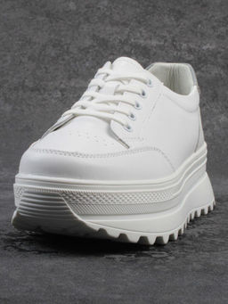 03-YC282-1 WHITE Кроссовки женские (натуральная кожа)