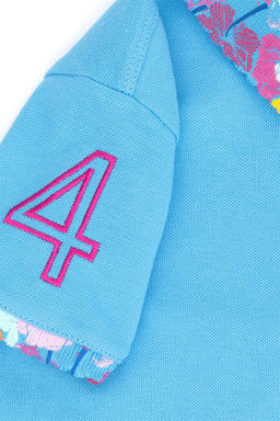 Базовая футболка бирюзового цвета для девочек - U.s. polo assn фото 8