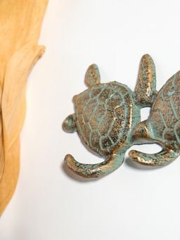 Крючки декоративные чугун "Четыре черепахи" 21,5х7х2 см